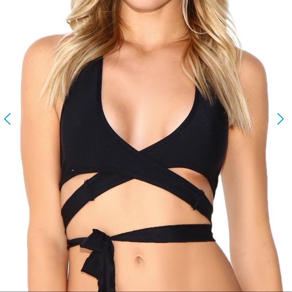 I HEART RAVES SAVAGE WRAP AROUND TOP